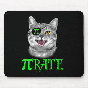 Funny Pi Day Math Science Cat Pirate Colour Mouse Pad