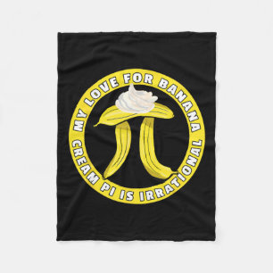 Funny Pi Day Pi Symbol Joke - Bynana Cream Pie Pun Fleece Blanket
