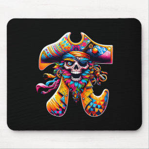 Funny Pi Day Pirate Pi Symbol Math Colourful Mathe Mouse Pad