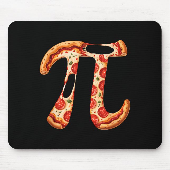 Funny Pi Day Pizza Math Design For Teachers Studen Mouse Pad (Front)