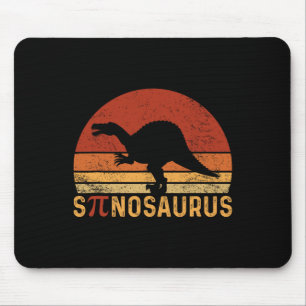 Funny Pi Day Pun Spinosaurus Dinosaur Math Teacher Mouse Pad