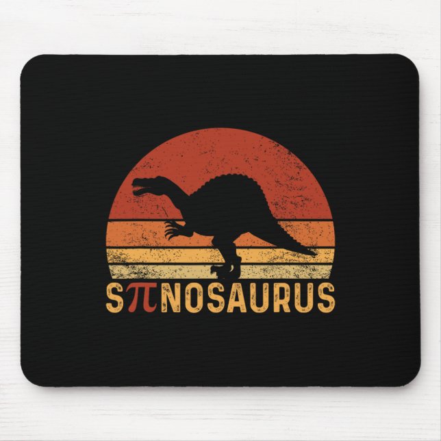 Funny Pi Day Pun Spinosaurus Dinosaur Math Teacher Mouse Pad (Front)