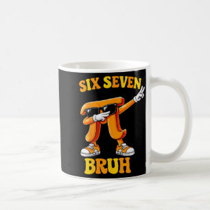 Funny Pi Day Six Seven Bruh 6 7 Math Meme Kids Boy Coffee Mug