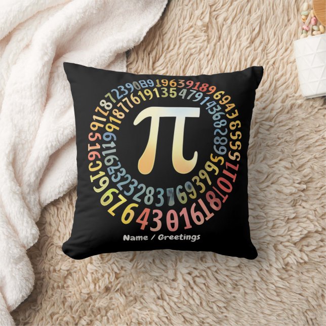 Funny Pi Day Spiral Numbers Cool Mathematical  Cushion (Blanket)