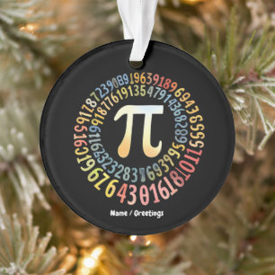 Funny Pi Day Spiral Numbers Cool Mathematical  Ornament