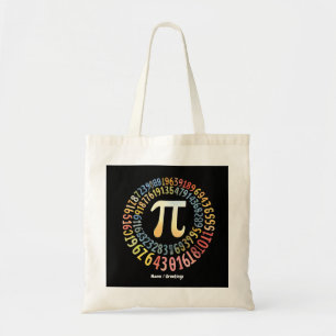 Funny Pi Day Spiral Numbers Cool Mathematical Tote Bag