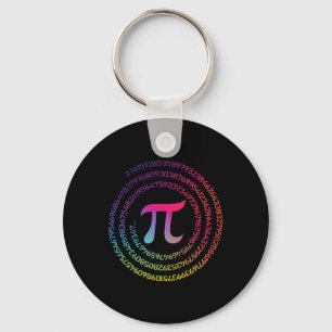 Funny Pi Day Spiral Pi Math For Pi Day 3.14 Key Ring