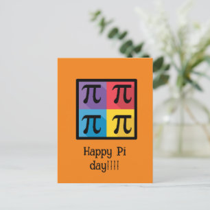 Funny Pi Day Vintage Nerd Geek Pie 3.14  cute Postcard