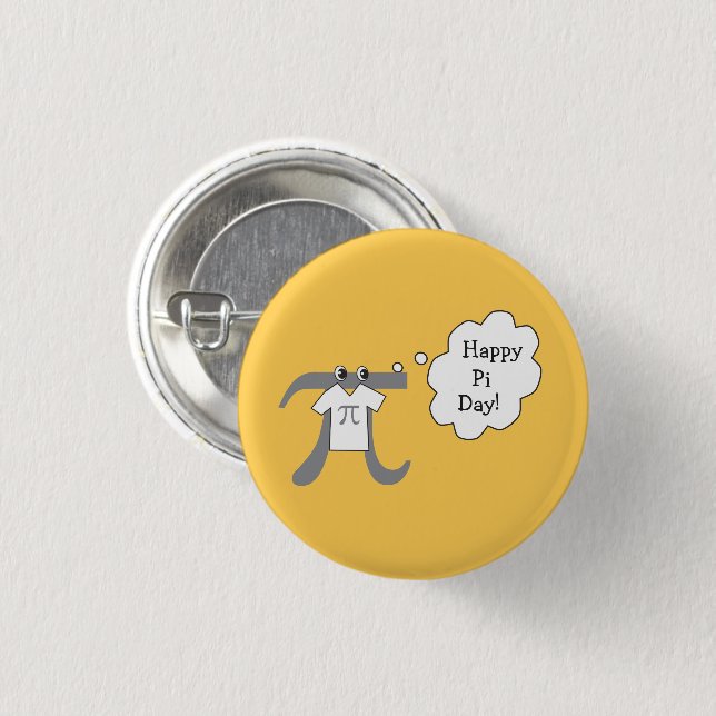 Funny Pi Guy - Happy Pi Day 3 Cm Round Badge (Front & Back)