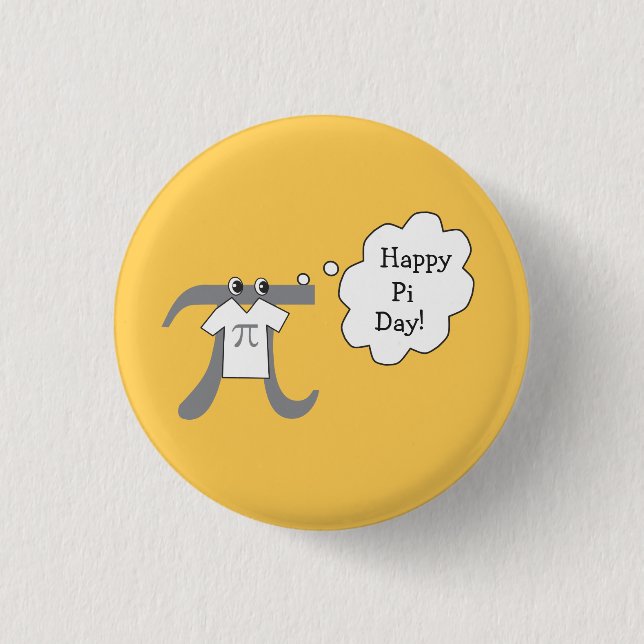 Funny Pi Guy - Happy Pi Day 3 Cm Round Badge (Front)