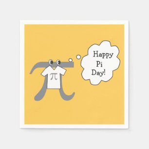 Funny Pi Guy - Happy Pi Day Paper Napkins