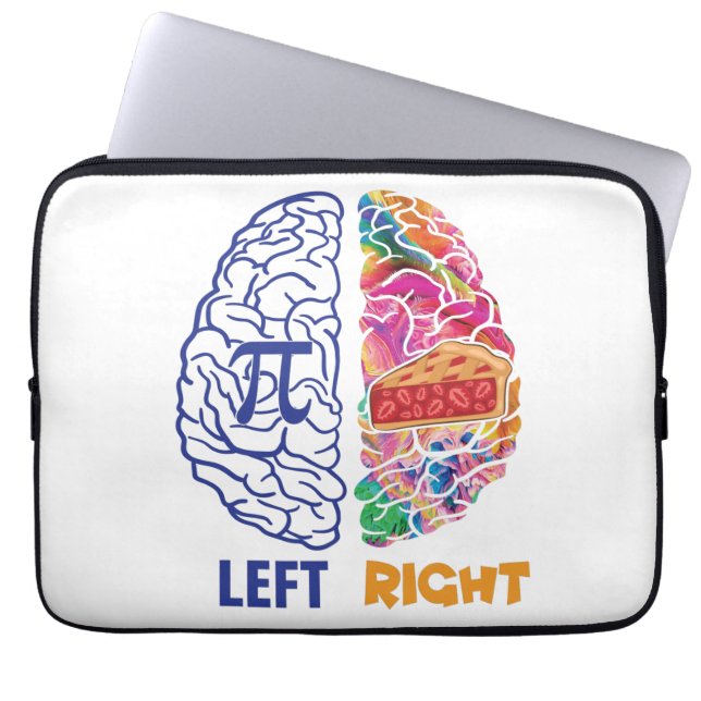 Funny Pi Left Brained Right Brained Laptop Sleeve (Front)