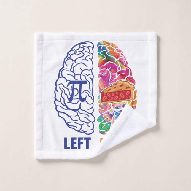 Funny Pi Left Brained Right Brained Wash Cloth (Wash Cloth)