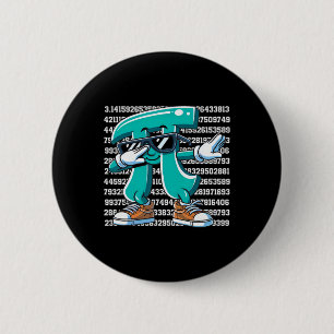 Funny Pi Symbol Dabbing Kids Boys Youth Math Teach 6 Cm Round Badge