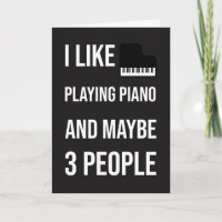 Funny Pianist Cards Piano Player Musician Humour