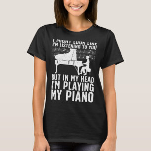 Funny Piano Art For Men Women Music Keyboard Piano T-Shirt