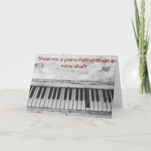 Funny Piano Joke Birthday Card