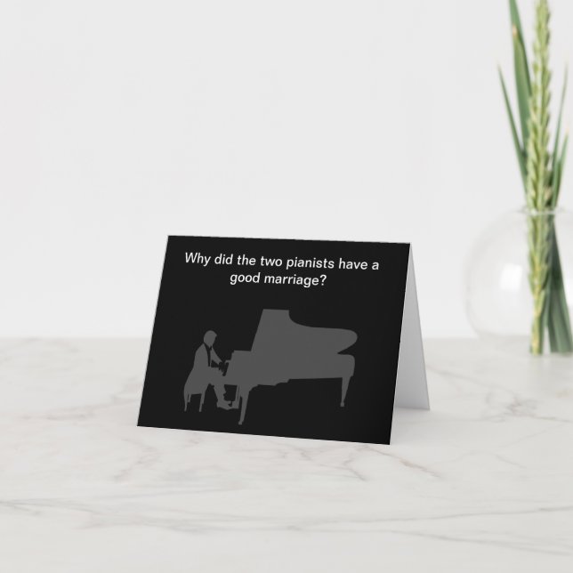 Funny Piano Joke Birthday Card (Front)