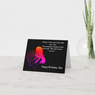 Funny Piano Joke Birthday Card
