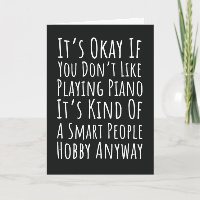 Funny Piano Player Cards Pianist Humour Joke Music (Front)