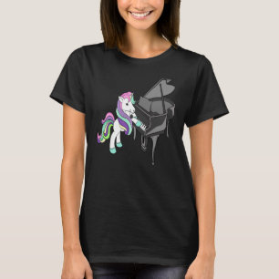 Funny Piano Unicorn Shirt Music Teacher