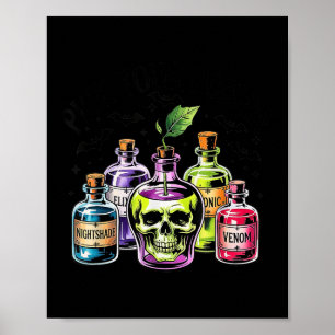 Funny Pick Your Poison Apple Halloween Gothic Prin Poster