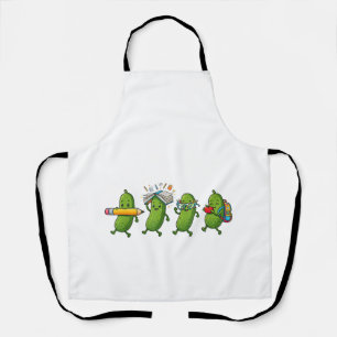 Funny Pickle Back to School Teacher Student Women Apron