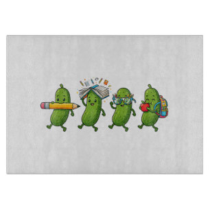Funny Pickle Back to School Teacher Student Women  Cutting Board