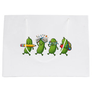 Funny Pickle Back to School Teacher Student Women Large Gift Bag