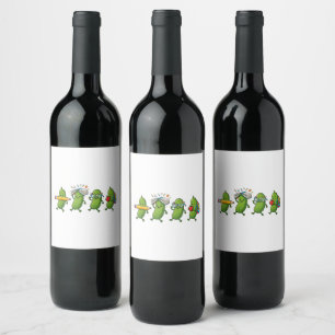 Funny Pickle Back to School Teacher Student Women  Wine Label