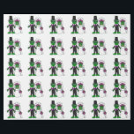 Funny Pickle Bride and Groom Wedding Art Wrapping Paper<br><div class="desc">Wonderful fun bride and groom pickle wedding original art design.  Can also add custom text and change background colour when ordering.</div>