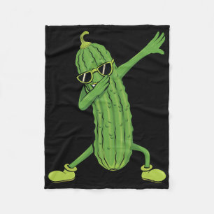 Funny Pickle Cucumber Gifts By Silentsoularts Dabb Fleece Blanket