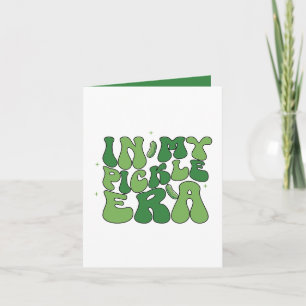 Funny pickle era word art customisable card