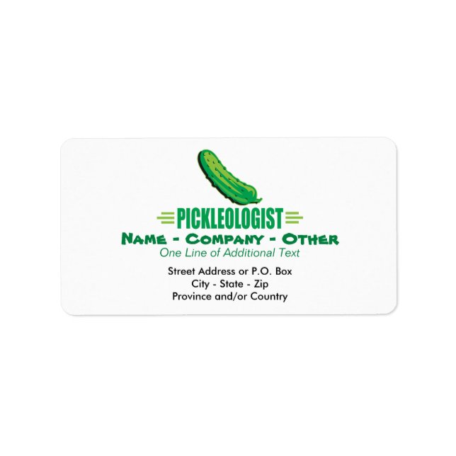 Funny Pickle Label (Front)
