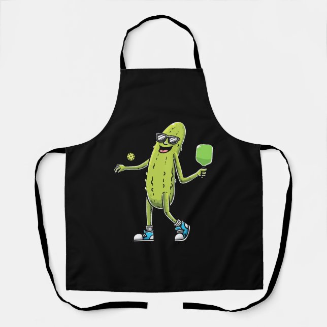 Funny Pickle Lovers Dill Pickleball Player         Apron (Front)