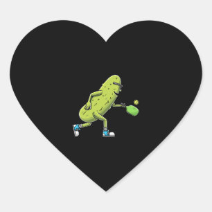 Funny Pickle Lovers Dill Pickleball Player Heart Sticker