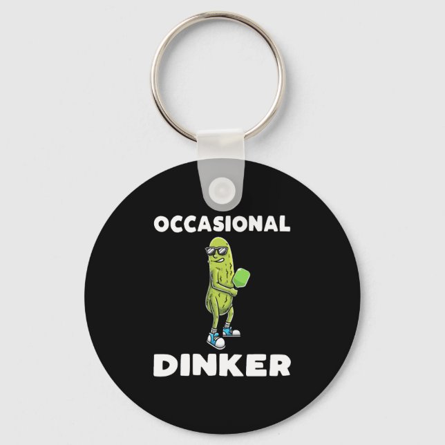 Funny Pickle Lovers Dill Pickleball Player         Key Ring (Front)