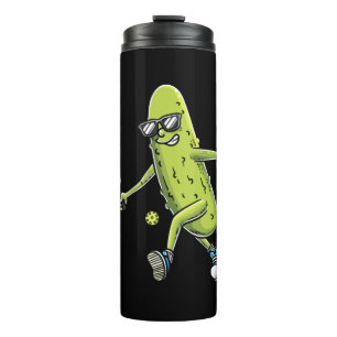 Funny Pickle Lovers Dill Pickleball Player         Thermal Tumbler
