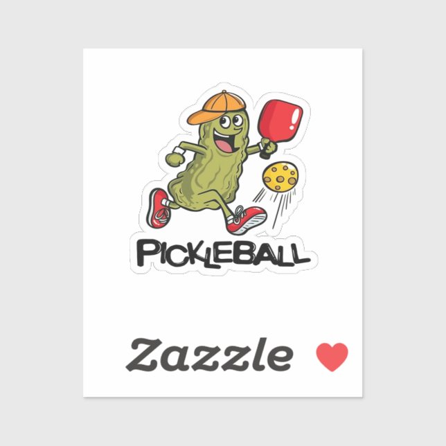 Funny Pickle Playing Pickleball  (Sheet)