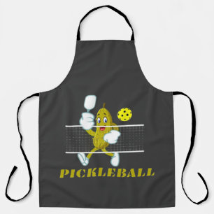 Funny Pickle Playing Pickleball  Apron