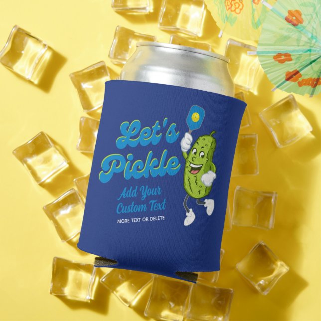 Funny Pickle Playing Pickleball Birthday Party Can Cooler (In Situ Summer)