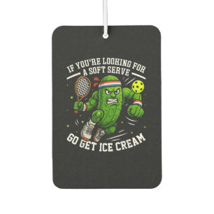 Funny Pickle Playing Pickleball Car Air Freshener