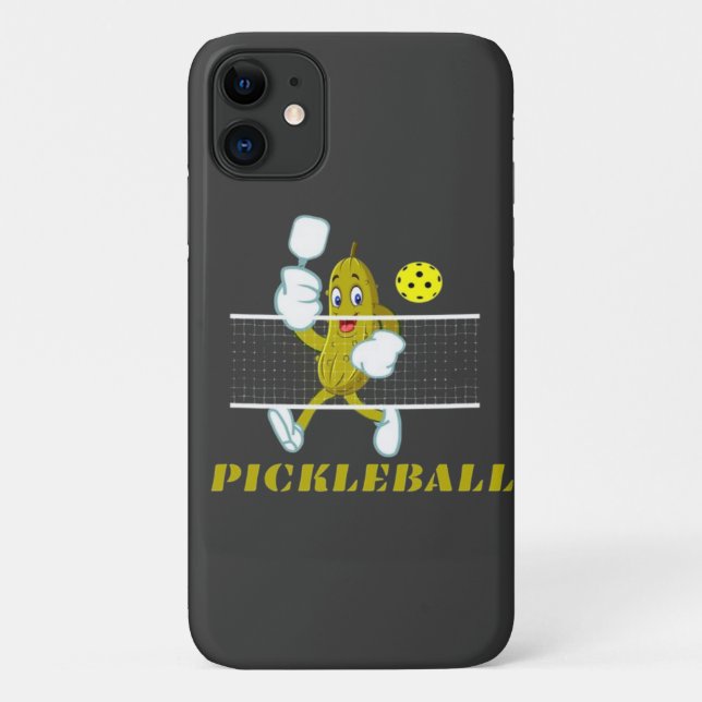 Funny Pickle Playing Pickleball  Case-Mate iPhone Case (Back)