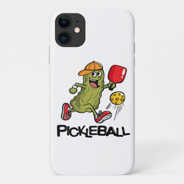 Funny Pickle Playing Pickleball  Case-Mate iPhone Case (Back)