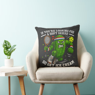 Funny Pickle Playing Pickleball Cushion