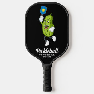 Funny Pickle Playing Pickleball Custom Text Pickleball Paddle