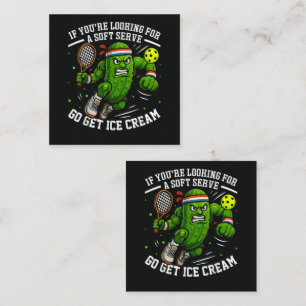 Funny Pickle Playing Pickleball Enclosure Card