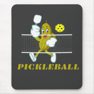 Funny Pickle Playing Pickleball Mouse Pad