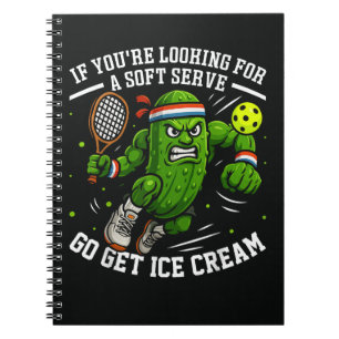 Funny Pickle Playing Pickleball Notebook