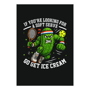 Funny Pickle Playing Pickleball Photo Print